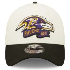 New Era Men's Cream/Black Baltimore Ravens 2022 Sideline 39THIRTY 2-Tone Flex Hat -Mitchell & Ness store DSCO1153010456 6662 ALT2