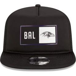 New Era Men's Black Baltimore Ravens Balanced Trucker 9FIFTY Snapback Hat 8 New Era Men's Black Baltimore Ravens Balanced Trucker 9FIFTY Snapback Hat -Mitchell & Ness store DSCO1153010505 1007 ALT2