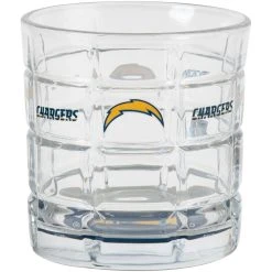The Memory Company Los Angeles Chargers 10oz. Bottoms Up Squared Rocks Glass -Mitchell & Ness store DSCO1153011006 0000 ALT1