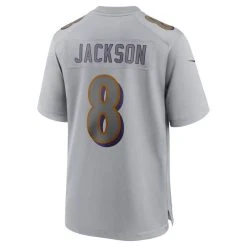 Nike Men's Lamar Jackson Gray Baltimore Ravens Atmosphere Fashion Game Jersey 9 Nike Men's Lamar Jackson Gray Baltimore Ravens Atmosphere Fashion Game Jersey -Mitchell & Ness store DSCO1153011015 1927 ALT3