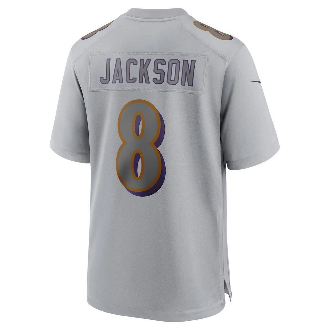 Nike Men's Lamar Jackson Gray Baltimore Ravens Atmosphere Fashion Game Jersey 6 Nike Men's Lamar Jackson Gray Baltimore Ravens Atmosphere Fashion Game Jersey - Image 4