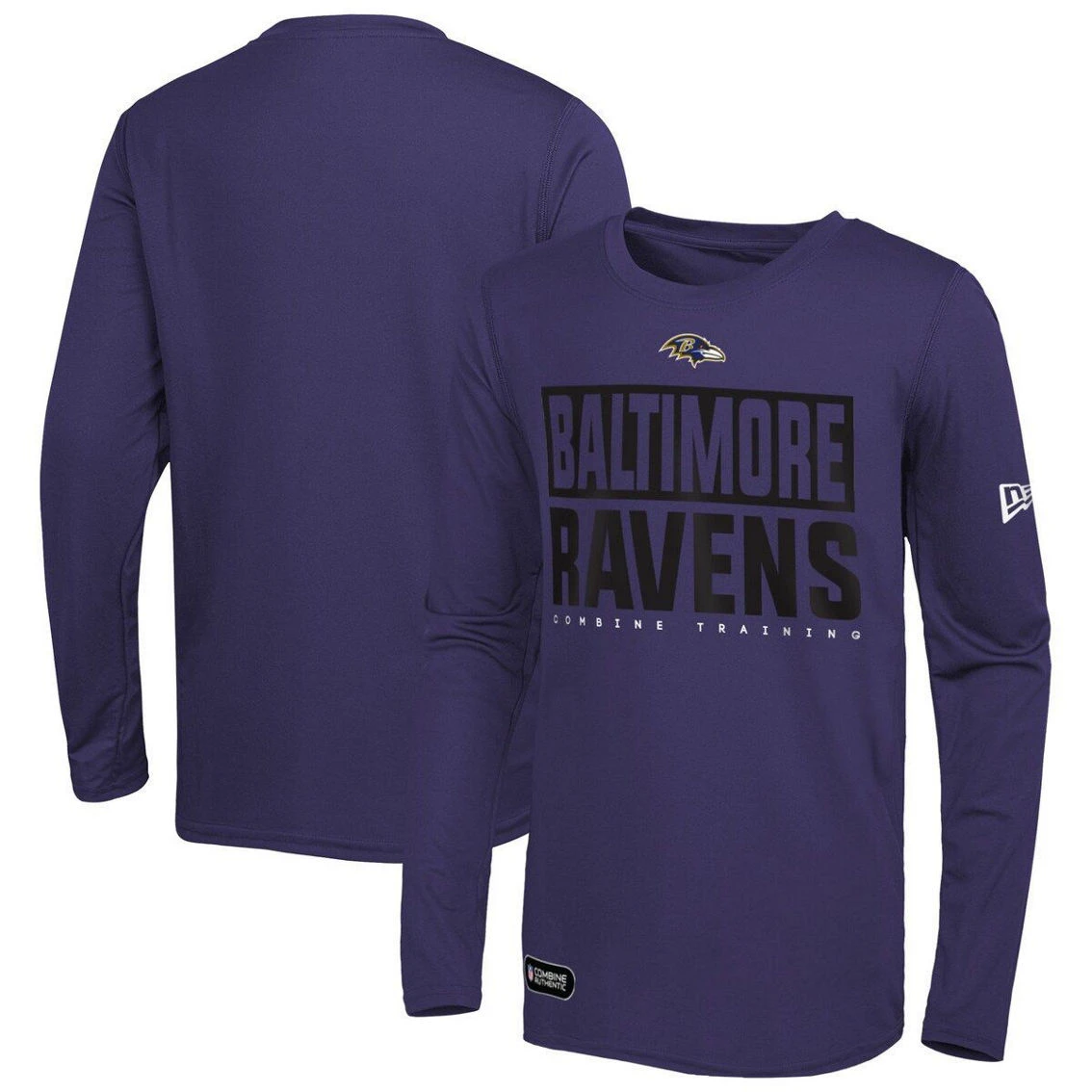 New Era Men's Purple Baltimore Ravens Combine Authentic Offsides Long Sleeve T-Shirt 4 New Era Men's Purple Baltimore Ravens Combine Authentic Offsides Long Sleeve T-Shirt - Image 2