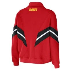 WEAR By Erin Andrews Women's Red Kansas City Chiefs Plus Size Yarn Dye Stripe Full-Zip Jacket -Mitchell & Ness store DSCO1153011616 2910 ALT3
