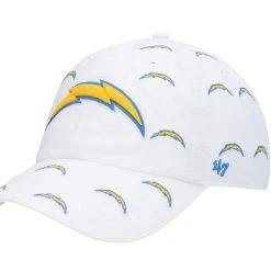 '47 Women's White Los Angeles Chargers Team Confetti Clean Up Adjustable Hat
