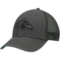 Men's '47 Charcoal Baltimore Ravens Trawler Clean Up Trucker Snapback Hat