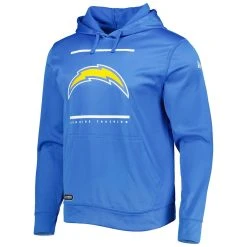 Men's New Era Powder Blue Los Angeles Chargers Combine Authentic Split Defense Pullover Hoodie -Mitchell & Ness store DSCO1153014153 1191 ALT2