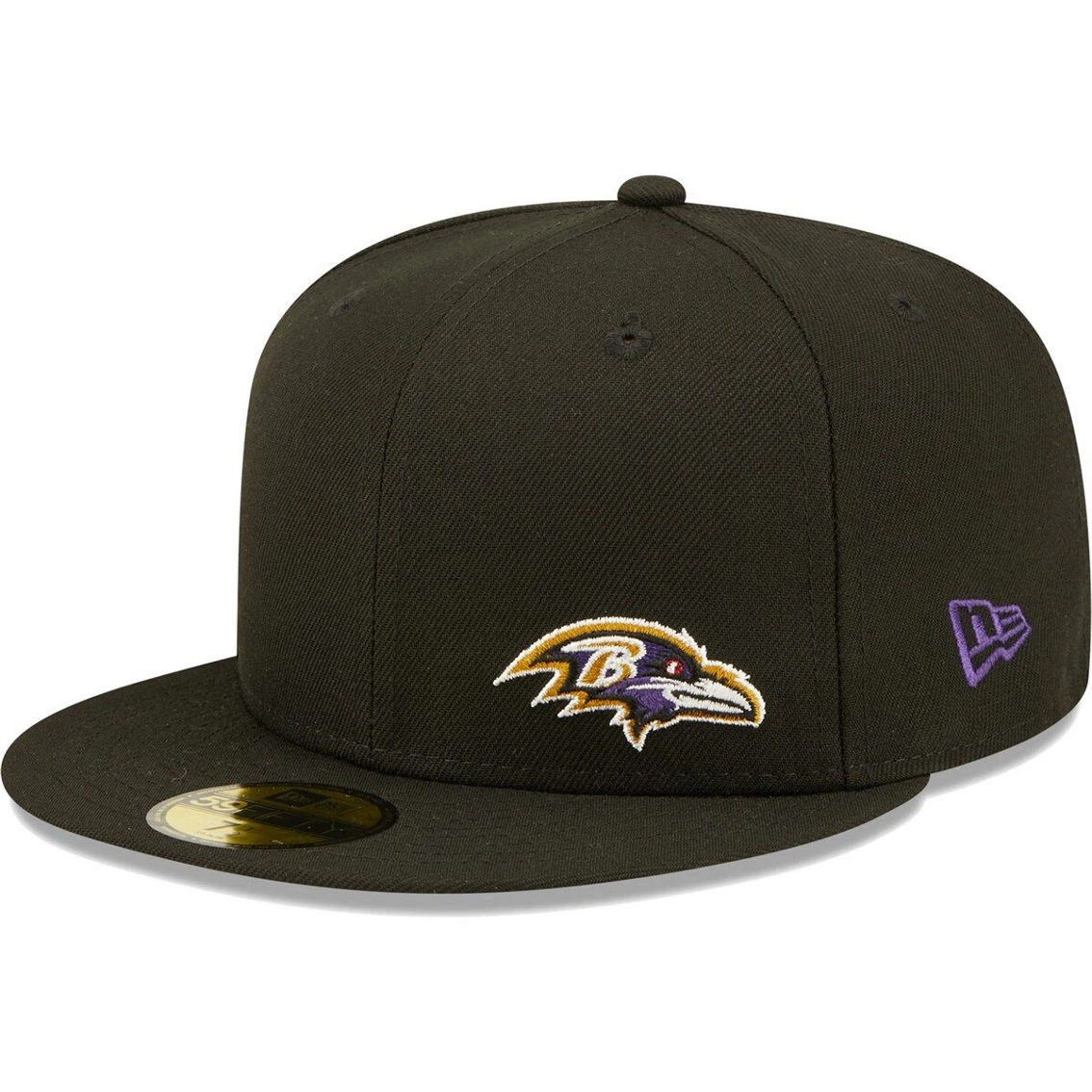 Men's New Era Black Baltimore Ravens Flawless 59FIFTY Fitted Hat 3 Men's New Era Black Baltimore Ravens Flawless 59FIFTY Fitted Hat