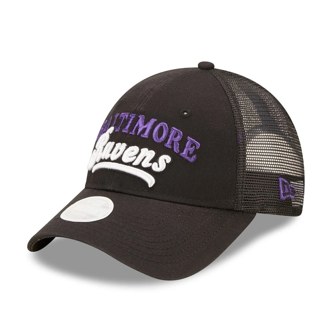 New Era Women's Black Baltimore Ravens Team Trucker 9FORTY Snapback Hat 3 New Era Women's Black Baltimore Ravens Team Trucker 9FORTY Snapback Hat