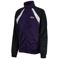 G-III 4Her By Carl Banks Women's Purple/Black Baltimore Ravens Confetti Raglan Full-Zip Track Jacket -Mitchell & Ness store DSCO1153017217 2729 ALT2