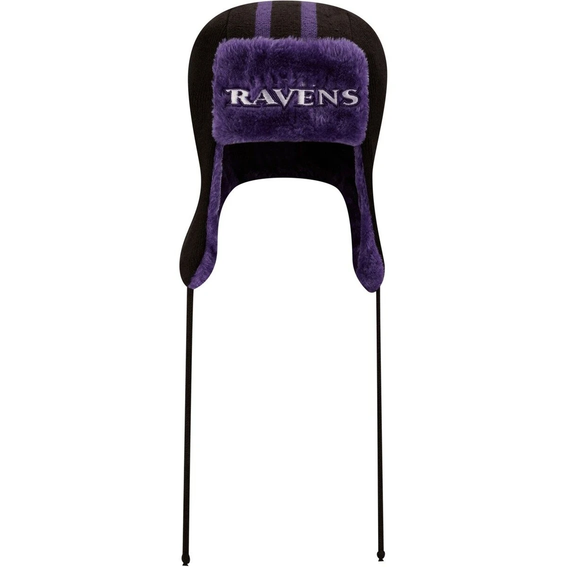 New Era Men's Black Baltimore Ravens Helmet Head Trapper Knit Hat 5 New Era Men's Black Baltimore Ravens Helmet Head Trapper Knit Hat - Image 3