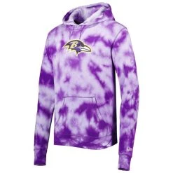 New Era Men's Purple Baltimore Ravens Team Tie-Dye Pullover Hoodie -Mitchell & Ness store DSCO1153019393 2729 ALT2