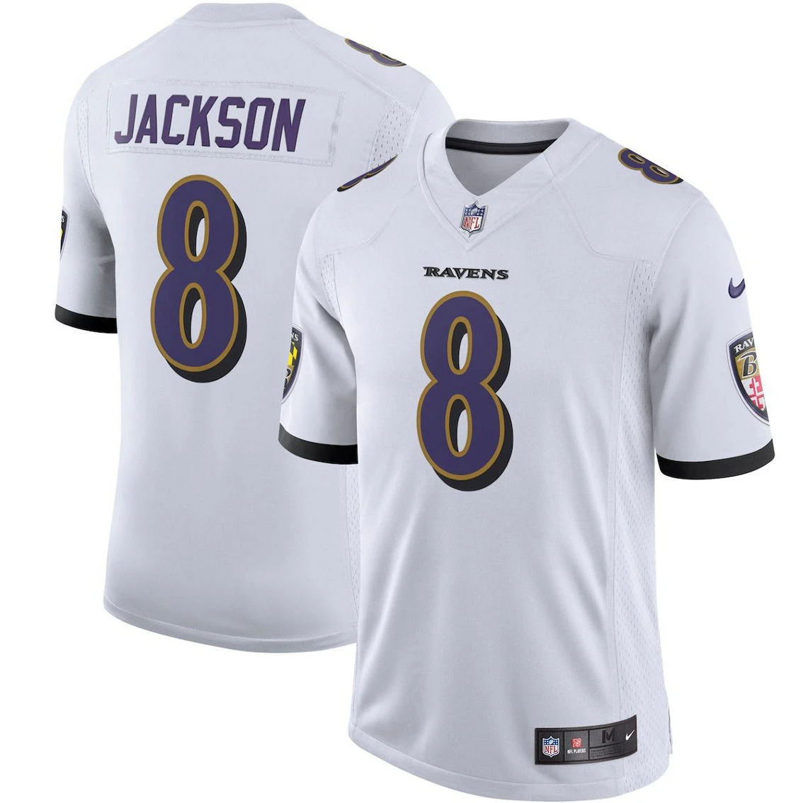 Nike Men's Lamar Jackson White Baltimore Ravens Vapor Limited Jersey 3 Nike Men's Lamar Jackson White Baltimore Ravens Vapor Limited Jersey