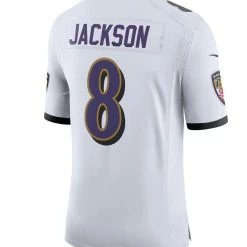 Nike Men's Lamar Jackson White Baltimore Ravens Vapor Limited Jersey 9 Nike Men's Lamar Jackson White Baltimore Ravens Vapor Limited Jersey -Mitchell & Ness store DSCO1153021362 3550 ALT3