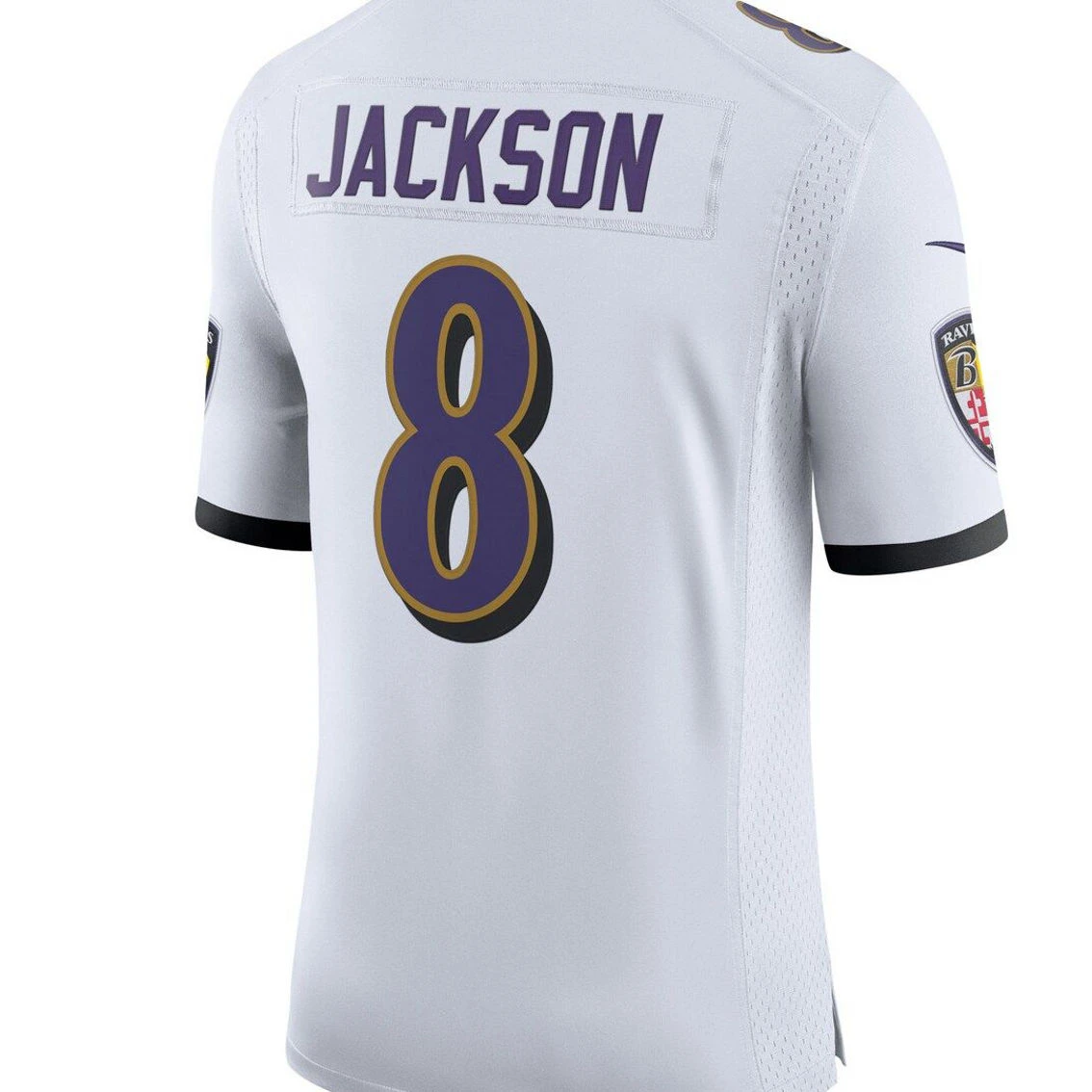 Nike Men's Lamar Jackson White Baltimore Ravens Vapor Limited Jersey 6 Nike Men's Lamar Jackson White Baltimore Ravens Vapor Limited Jersey - Image 4