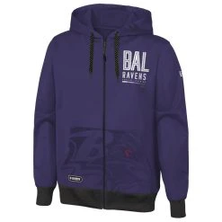 Men's New Era Purple Baltimore Ravens Combine Authentic Drop Back Full-Zip Hoodie 8 Men's New Era Purple Baltimore Ravens Combine Authentic Drop Back Full-Zip Hoodie -Mitchell & Ness store DSCO1153023774 2729 ALT2