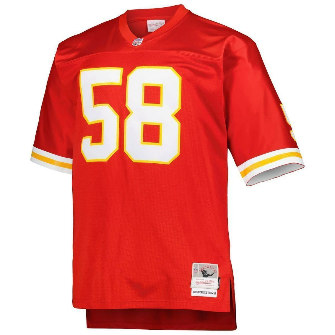 Mitchell & Ness Men's Derrick Thomas Red Kansas City Chiefs Big & Tall 1994 Retired Player Replica Jersey 5 Mitchell & Ness Men's Derrick Thomas Red Kansas City Chiefs Big & Tall 1994 Retired Player Replica Jersey - Image 3