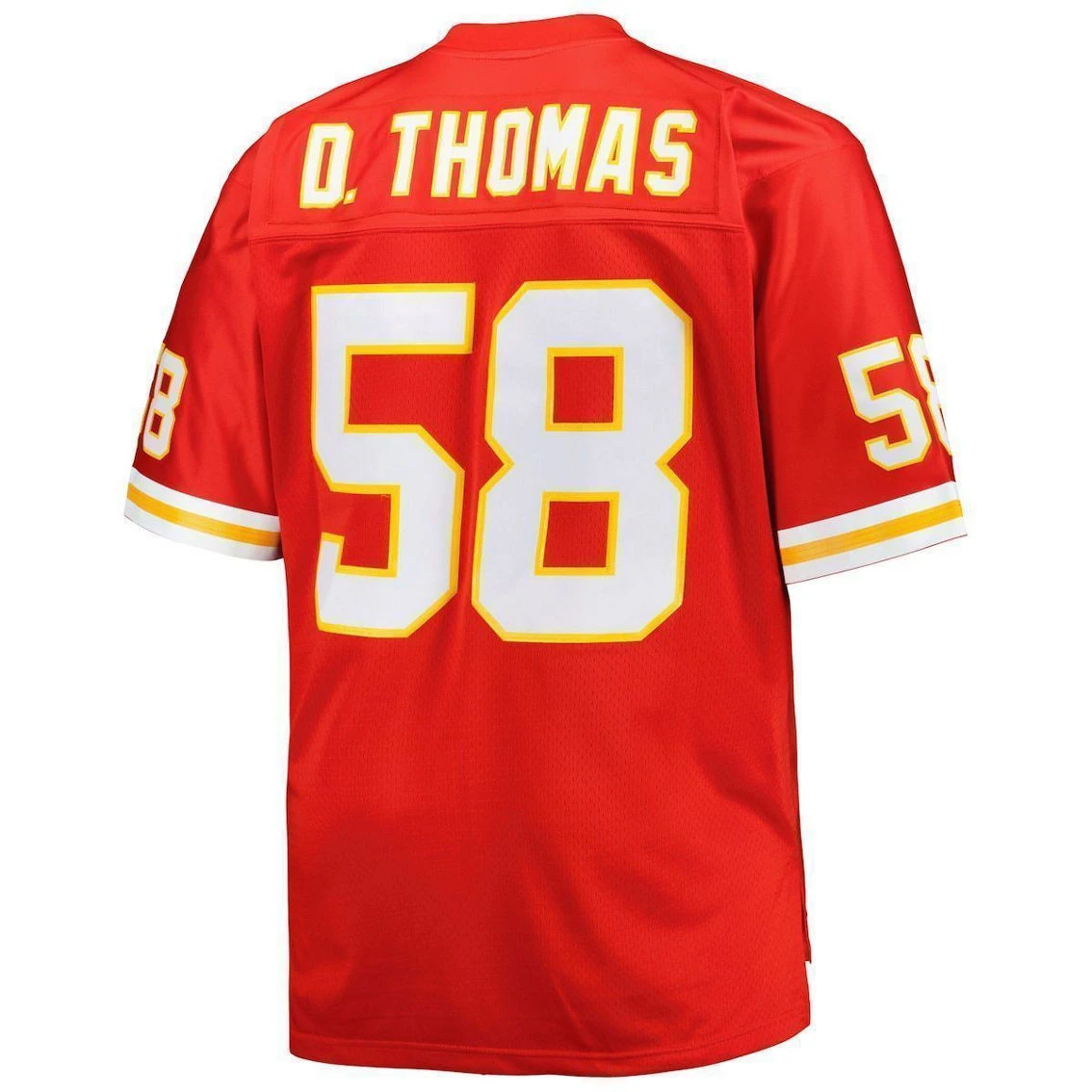 Mitchell & Ness Men's Derrick Thomas Red Kansas City Chiefs Big & Tall 1994 Retired Player Replica Jersey 6 Mitchell & Ness Men's Derrick Thomas Red Kansas City Chiefs Big & Tall 1994 Retired Player Replica Jersey - Image 4