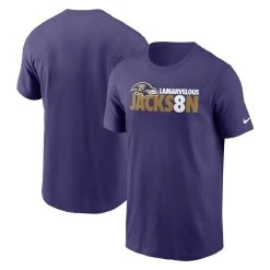 Nike Men's Lamar Jackson Purple Baltimore Ravens Player Graphic T-Shirt