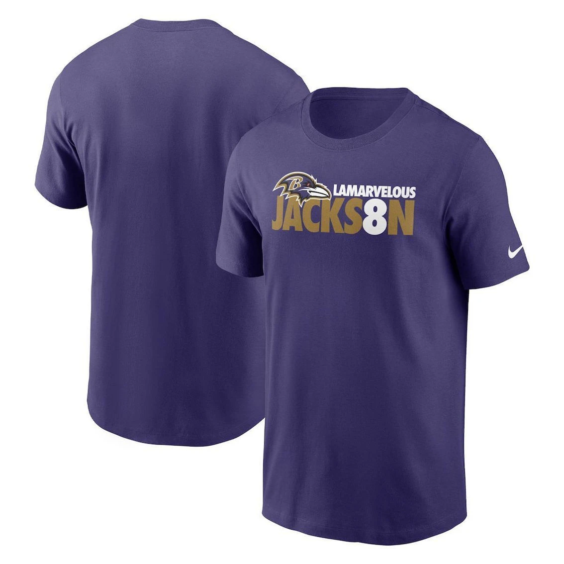 Nike Men's Lamar Jackson Purple Baltimore Ravens Player Graphic T-Shirt 3 Nike Men's Lamar Jackson Purple Baltimore Ravens Player Graphic T-Shirt