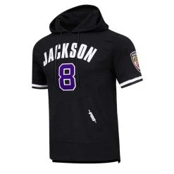 Men's Pro Standard Lamar Jackson Black Baltimore Ravens Player Name & Number Hoodie T-Shirt -Mitchell & Ness store DSCO1153024877 1007 ALT2