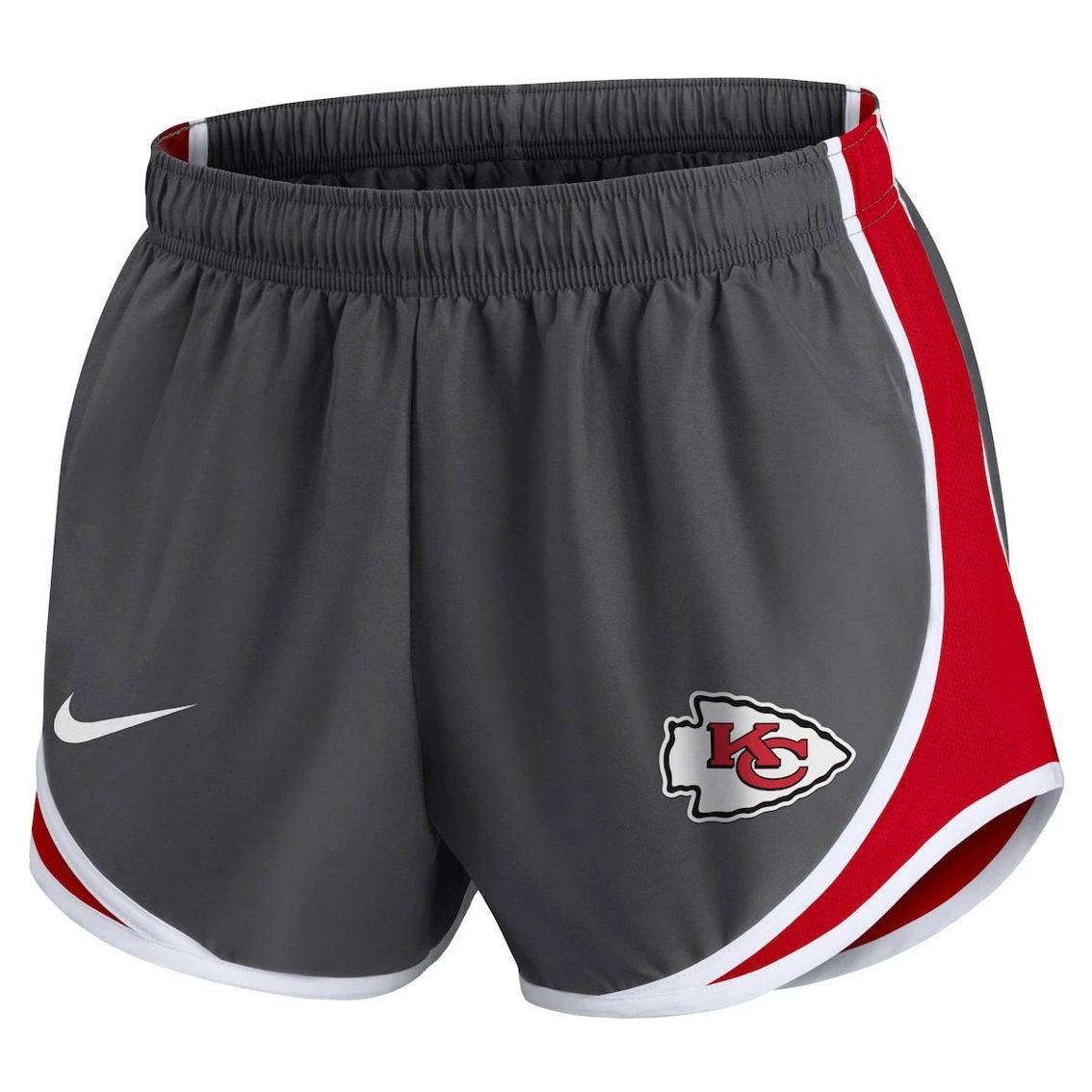 Nike Women's Charcoal Kansas City Chiefs Logo Performance Tempo Shorts 5 Nike Women's Charcoal Kansas City Chiefs Logo Performance Tempo Shorts - Image 3