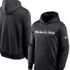 Nike Men's Black Baltimore Ravens Fan Gear Wordmark Performance Pullover Hoodie