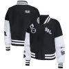 Women's WEAR By Erin Andrews Black/White Baltimore Ravens Full-Zip Varsity Jacket -Mitchell & Ness store DSCO1153026528 1007