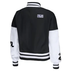 Women's WEAR By Erin Andrews Black/White Baltimore Ravens Full-Zip Varsity Jacket -Mitchell & Ness store DSCO1153026528 1007 ALT3