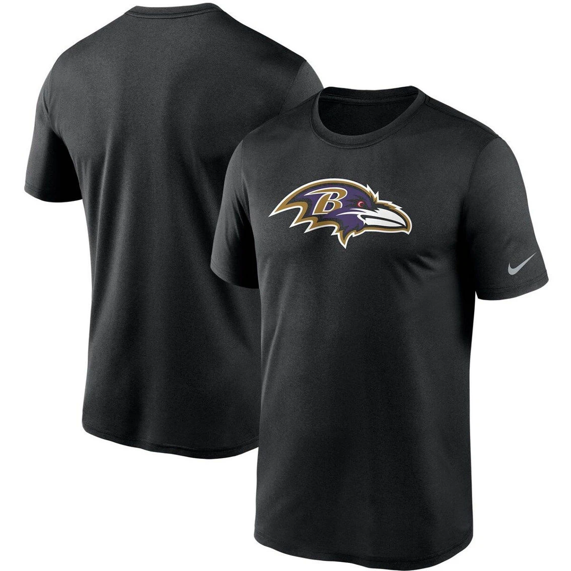 Nike Men's Black Baltimore Ravens Logo Essential Legend Performance T-Shirt 4 Nike Men's Black Baltimore Ravens Logo Essential Legend Performance T-Shirt - Image 2