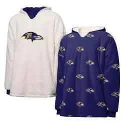 FOCO Baltimore Ravens Repeat Print Reversible Hoodeez
