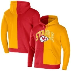 Staple Men's NFL X Red Kansas City Chiefs Split Logo Pullover Hoodie