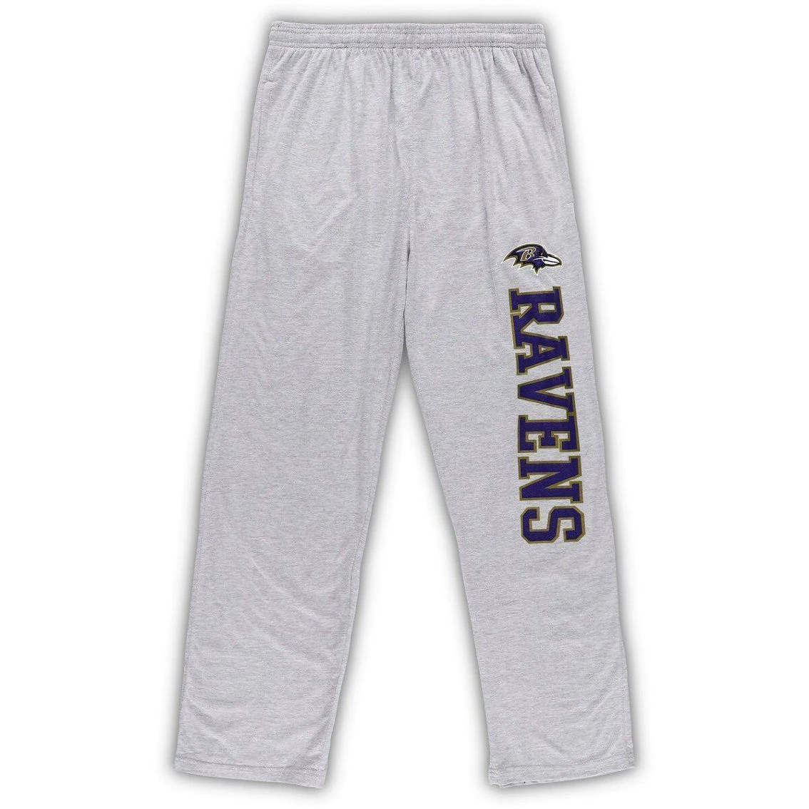 Men's Concepts Sport Purple/Heathered Gray Baltimore Ravens Big & Tall T-Shirt & Pants Sleep Set 6 Men's Concepts Sport Purple/Heathered Gray Baltimore Ravens Big & Tall T-Shirt & Pants Sleep Set - Image 4