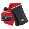 WEAR By Erin Andrews Women's Red Kansas City Chiefs Colorblock Cuffed Knit Hat With Pom And Scarf Set -Mitchell & Ness store DSCO1153341619 2910