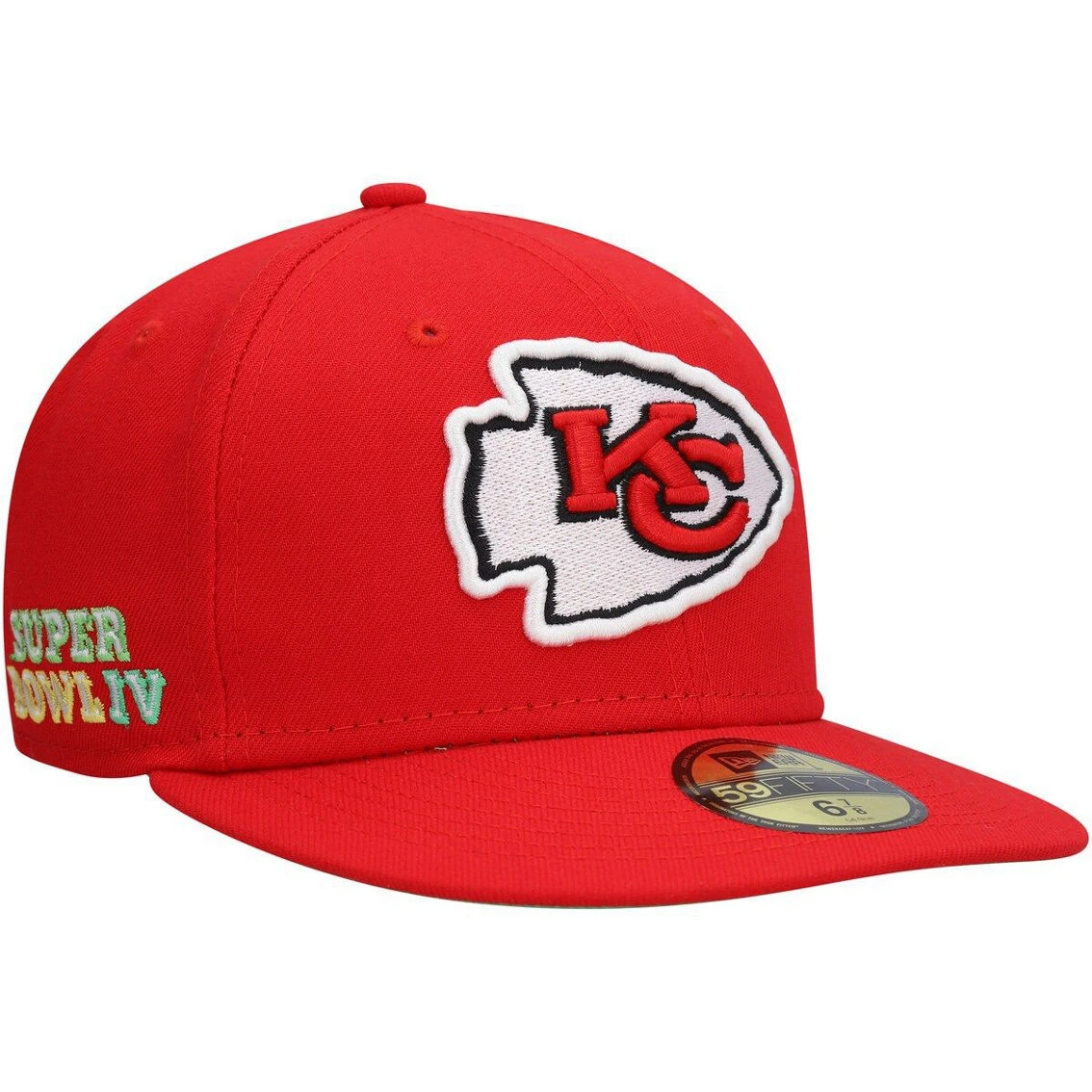 New Era Men's Red Kansas City Chiefs Super Bowl IV Citrus Pop 59FIFTY Fitted Hat 4 New Era Men's Red Kansas City Chiefs Super Bowl IV Citrus Pop 59FIFTY Fitted Hat - Image 2