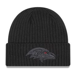 New Era Youth Graphite Baltimore Ravens Core Classic Cuffed Knit Hat