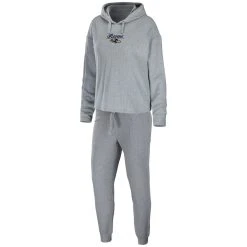 WEAR By Erin Andrews Women's Heathered Gray Baltimore Ravens Pullover Hoodie & Pants Lounge Set