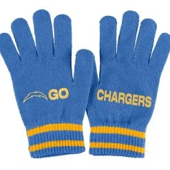 WEAR By Erin Andrews Women's Powder Blue Los Angeles Chargers Double Jacquard Cuffed Knit Hat With Pom And Gloves Set 9 WEAR By Erin Andrews Women's Powder Blue Los Angeles Chargers Double Jacquard Cuffed Knit Hat With Pom And Gloves Set -Mitchell & Ness store DSCO1153403479 1191 ALT3