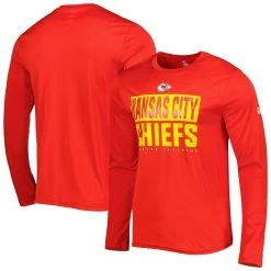 Men's New Era Red Kansas City Chiefs Combine Authentic Offsides Long Sleeve T-Shirt