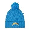 New Era Girls Youth Powder Blue Los Angeles Chargers Toasty Cuffed Knit Hat With Pom -Mitchell & Ness store DSCO1153546793 1191