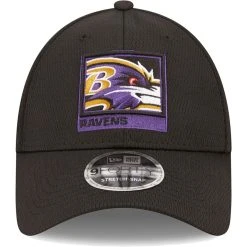 Men's New Era Black Baltimore Ravens Framed AF 9FORTY Snapback Hat -Mitchell & Ness store DSCO1153636026 1007 ALT2
