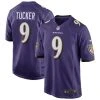 Nike Men's Justin Tucker Purple Baltimore Ravens Game Jersey