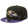New Era Men's Black/Purple Baltimore Ravens Flawless 9FIFTY Snapback Hat -Mitchell & Ness store DSCO1153636874 1007