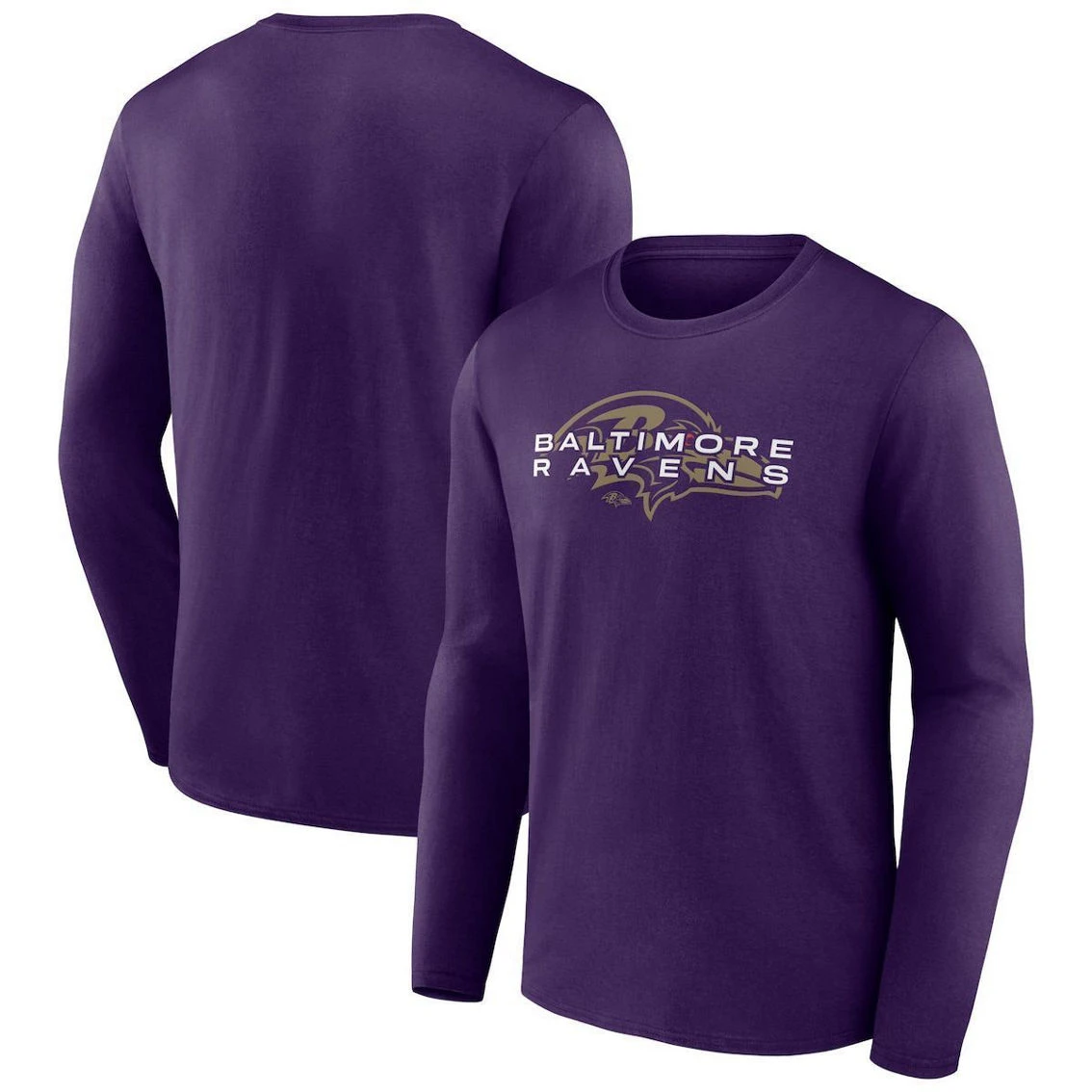 Men's Fanatics Branded Purple Baltimore Ravens Advance To Victory Long Sleeve T-Shirt 4 Men's Fanatics Branded Purple Baltimore Ravens Advance To Victory Long Sleeve T-Shirt - Image 2