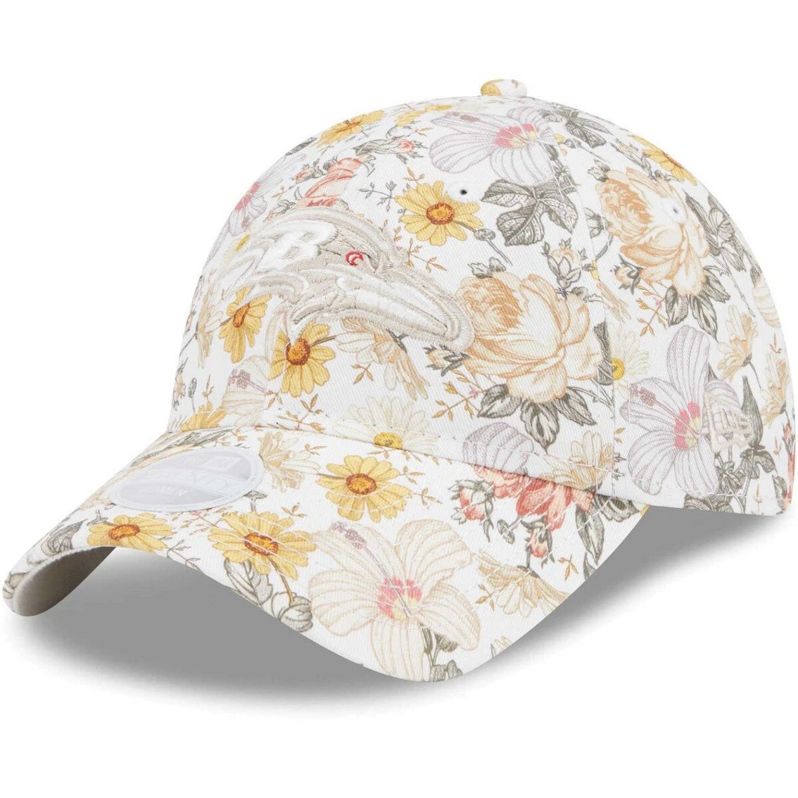 New Era Women's Cream Baltimore Ravens Bloom 9TWENTY Adjustable Hat 4 New Era Women's Cream Baltimore Ravens Bloom 9TWENTY Adjustable Hat - Image 2