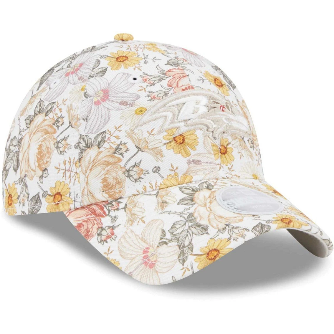 New Era Women's Cream Baltimore Ravens Bloom 9TWENTY Adjustable Hat 6 New Era Women's Cream Baltimore Ravens Bloom 9TWENTY Adjustable Hat - Image 4