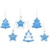 FOCO Los Angeles Chargers 3'' X 3'' Six-Pack Shatterproof Tree And Star Ornament Set -Mitchell & Ness store DSCO1154096177 0000