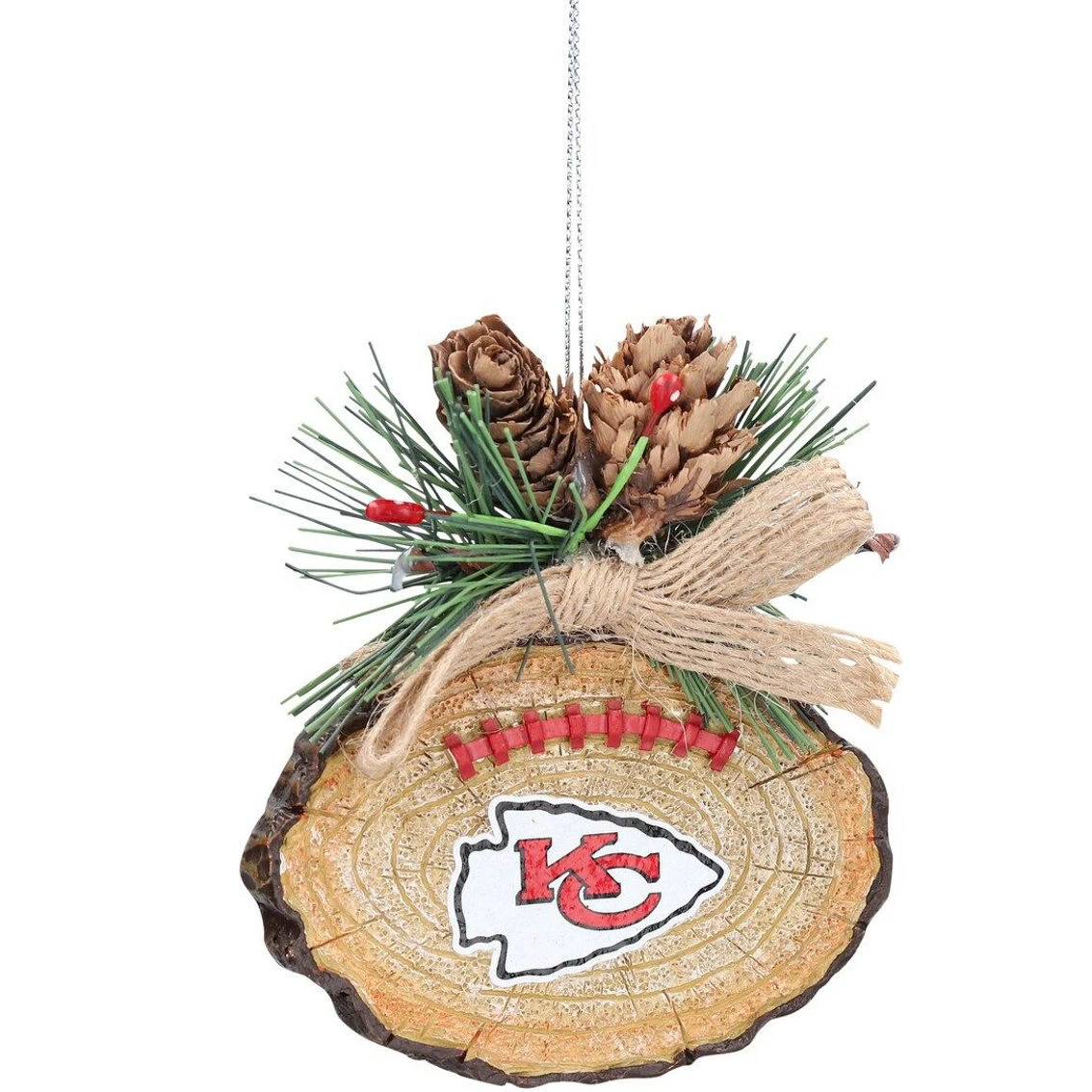 FOCO Kansas City Chiefs Ball Stump Ornament 4 FOCO Kansas City Chiefs Ball Stump Ornament - Image 2