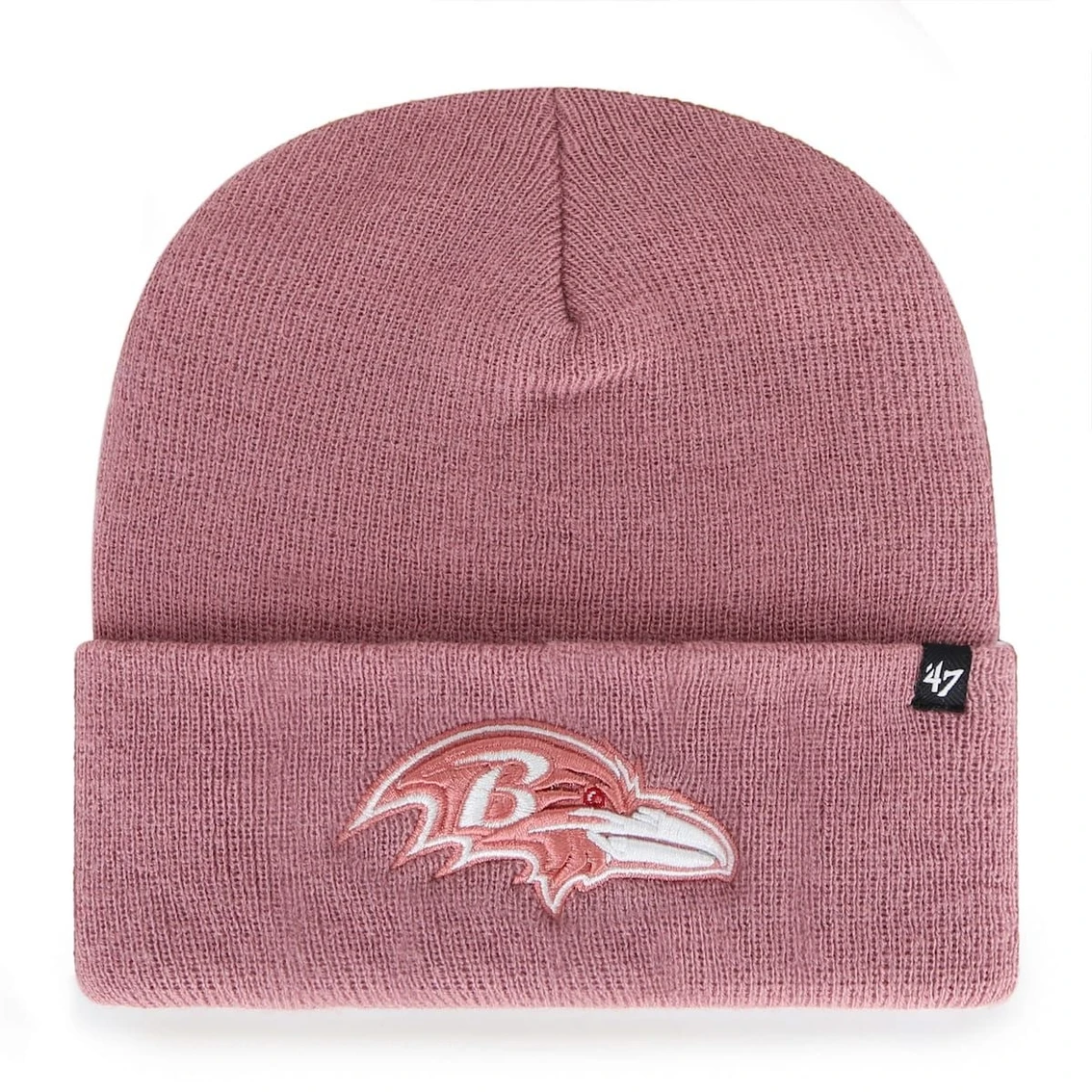 Women's '47 Pink Baltimore Ravens Haymaker Cuffed Knit Hat 3 Women's '47 Pink Baltimore Ravens Haymaker Cuffed Knit Hat