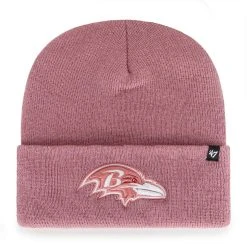 Women's '47 Pink Baltimore Ravens Haymaker Cuffed Knit Hat 5 Women's '47 Pink Baltimore Ravens Haymaker Cuffed Knit Hat -Mitchell & Ness store DSCO1154119568 2518 ALT1