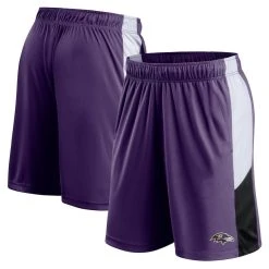 Fanatics Branded Men's Purple Baltimore Ravens Prep Colorblock Shorts